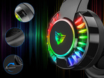 Spēļu austiņas 7.1 rgb vadu iebūvētas ausīs ar mikrofonu