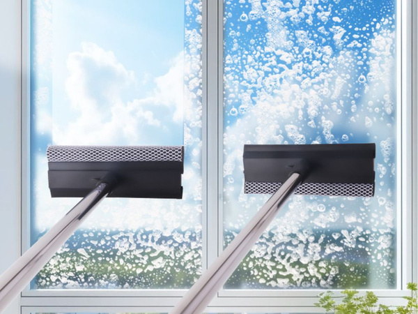 Ablak tisztító squeegee sponge telescopic pole ablakokhoz, tükrökhöz, padlóhoz