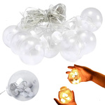 Lichter vorhang festliche girlande kugel dekoration 138 led warm farbe ip44