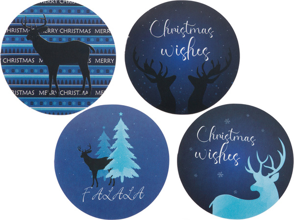 Karácsonyi dekoratív matricák tekercsben 500 darab boldog karácsonyt