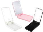 Miroir cosmétique éclairé par led pour le maquillage miroir de voyage pliable