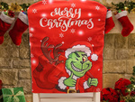 Funda silla festiva decorativa universal grinch para respaldo