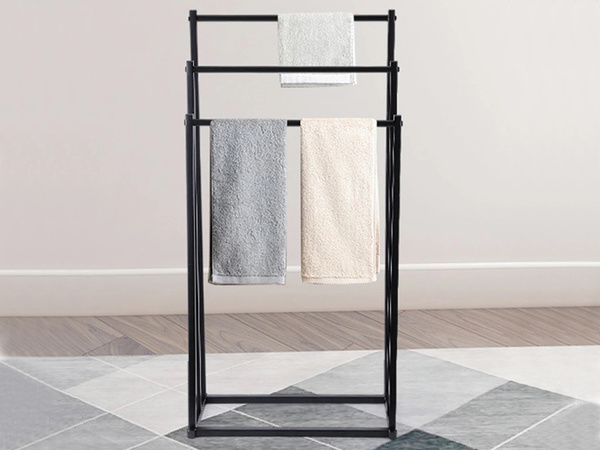 Bathroom towel rack loft metal towel rack for bathroom dryer