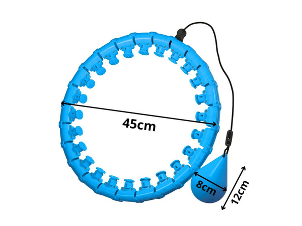 Vážený hula hoop pre cvičenia na chudnutie nastaviteľný masážny obruč