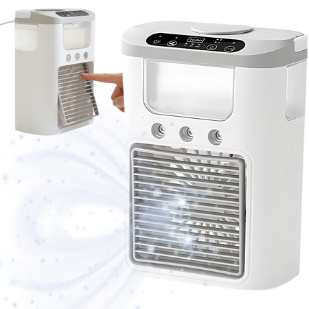 Ventilador de escritorio con humidificador de agua usb rgb led 3 niveles de velocidad