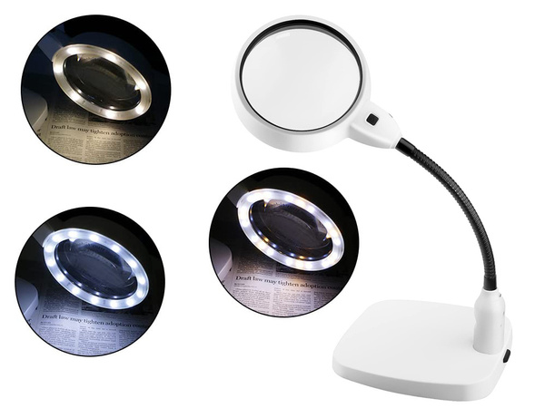 Lupa szkło powiększające lampa kosmetyczna led
