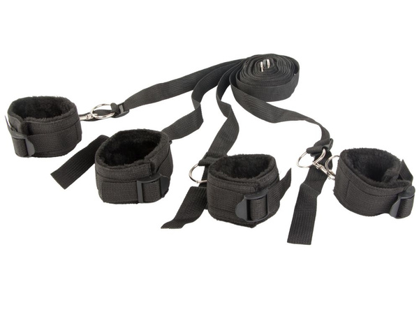 ANTRANKIAI BDSM LOVOS DIRŽŲ RINKINYS POROMS REGULIUOJAMI DIRŽELIAI JUODI