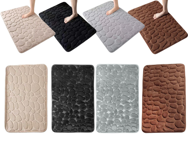Alfombrilla de baño suave absorbente antideslizante grande 80x50 para ducha
