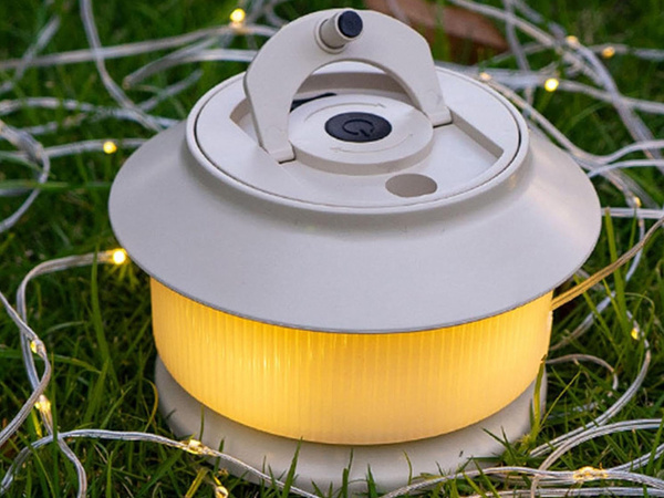 Camping light rechargeable led garland on roll 20m warm