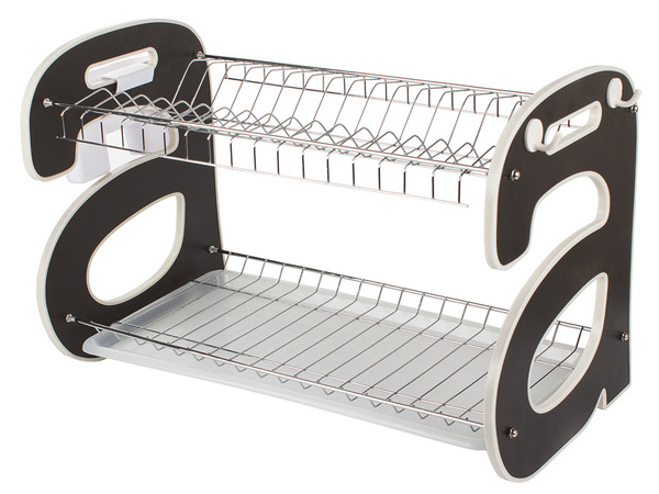 Double-decker stand-up dishwasher drainer