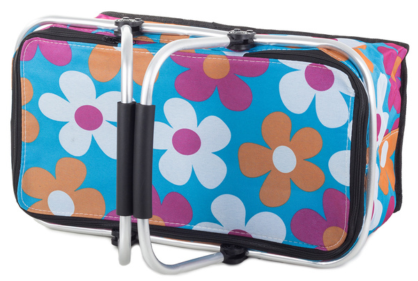 Thermal folding picnic basket insulating shopping basket