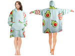 Cald avocado hanorac oversize pătură xxl 2in1 gros faux blană moale cu glugă