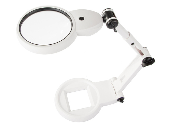 Juvelyro stalo didysis 12x 8x 18 led usb lupa