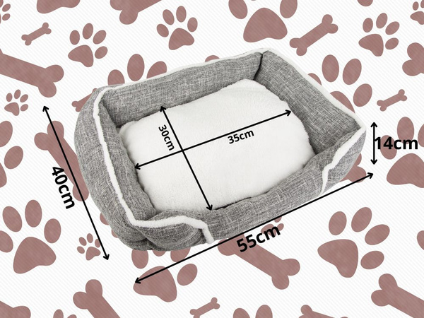 Lit pour chien confortable et moelleux avec coussin taille m