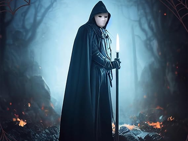 Cloak halloween long black cloak with hood disguise costume costume