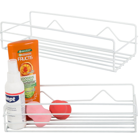 Bēniņi vannas istabas dušas plaukts piekaramais metāla plaukts