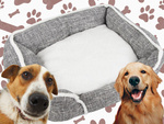 Cama para perro suave y confortable cama mullida con cojín de tamaño l