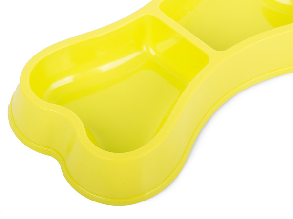 Gamelle plastique pour chiens chats double 150ml x 2