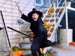 Escoba de bruja escoba de bruja negra 90cm para halloween y navidad xxl