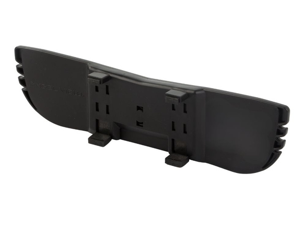 Car rear-view mirror, panoramic, with anti-reflective clips