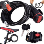 Velosipēda slēdzene velosipēda slēdzenes atslēga drošība spēcīgs kabelis