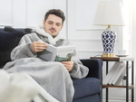 Šiltas džemperis antklodė didelis oversize storas minkštas gobtuvas su gobtuvu ilgas xxl
