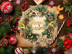 Guirnalda decorativa navideña decoración de pared decoración de puertas adornos navideños