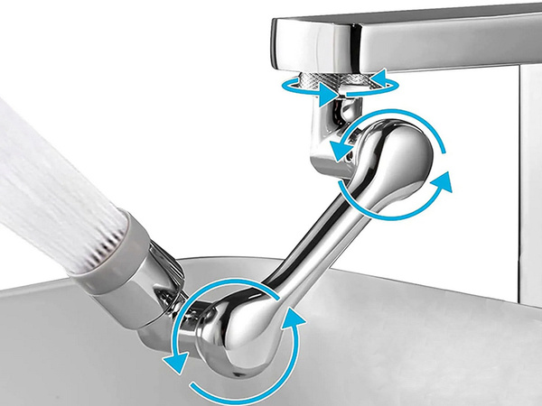 Faucet tap extension perlator chrome 1080°