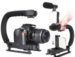 Vlogging kit video recording tripod microphone phone holder