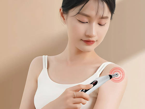 Akupunktúrás masszírozó toll elektrostimulátor 5 tippek lcd készlet