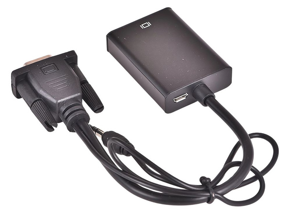 Kabel adapter konwerter vga-hdmi full hd d-sub z jack 3.5 i usb