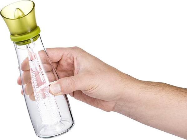 Oil and vinegar bottle glass dispenser with herb dispenser 0.5l
