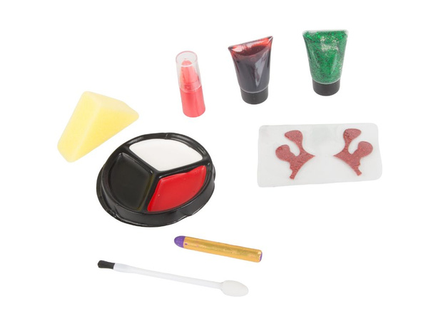 Vampyras drakula veido makiažo rinkinys helovino makiažui su krauju