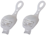 Luz de bicicleta 2 led frontal 2pcs silicona resistente al agua