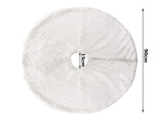 Tapis de sapin de noël blanc en fourrure 90 cm rond