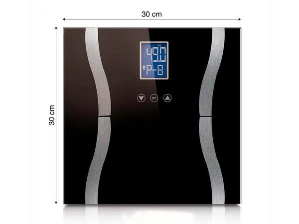 Analityczna waga łazienkowa 180kg szklana lcd