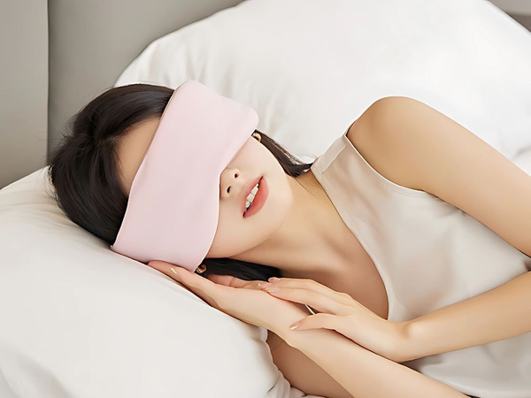 Blindfold sleeping mask comfortable sleep travel 2 sides warm cold