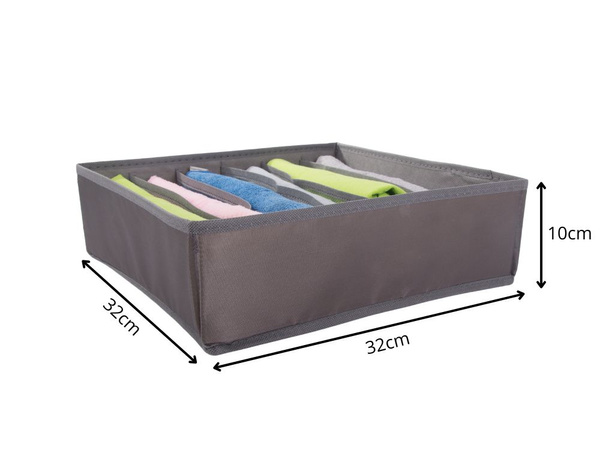 Organizator sutien 6 compartimente pentru dulap sertar gri