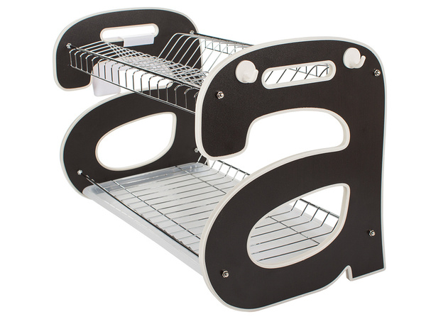 Double-decker stand-up dishwasher drainer