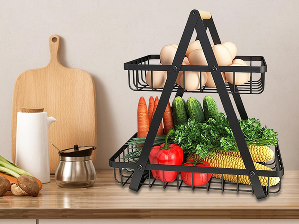 Kitchen shelf loft kitchen organiser with basket
