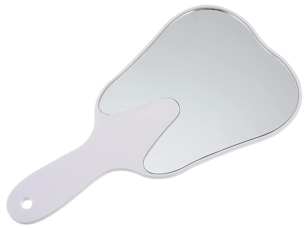 Cosmetic make-up mirror dental hand mirror in tooth shape