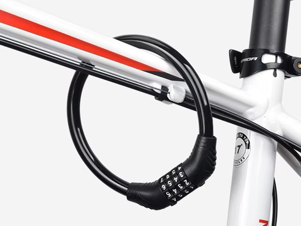 Bezpečnostný zámok na bicykli kód kábla štvormiestnej šifry