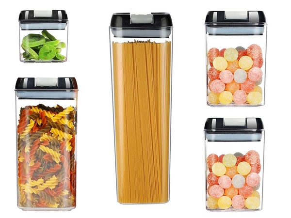 Konyhai tárolók ételekhez tészta tároló tömítéssel 5 darabos szett