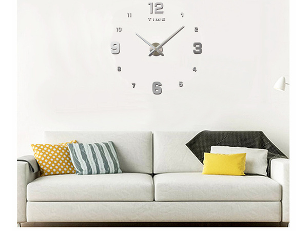 Stenska ura 3d nalepka stenska ura xxl velika 130 cm nalepka tiho