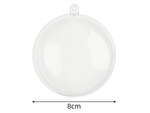 Bulles acryliques transparentes 8cm plastique non floconneux 12pcs