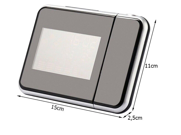 Orų stoties laikrodis su projektoriumi, higrometru, data