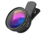 Smartphone lens 2in1 0.45x 12.5x macro clip-on camera
