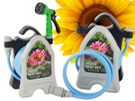Garden waterring hose auf einem ständer mit einer spiralspritzpistole 10m