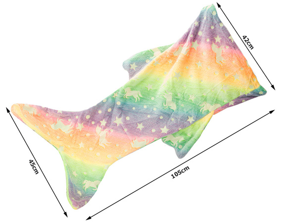 Mermaid tail blanket blanket sleeping bag warm luminous for girls soft horse