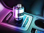 Bluetooth fm transmiter avtomobilni polnilnik fast 2x usb iluminacija